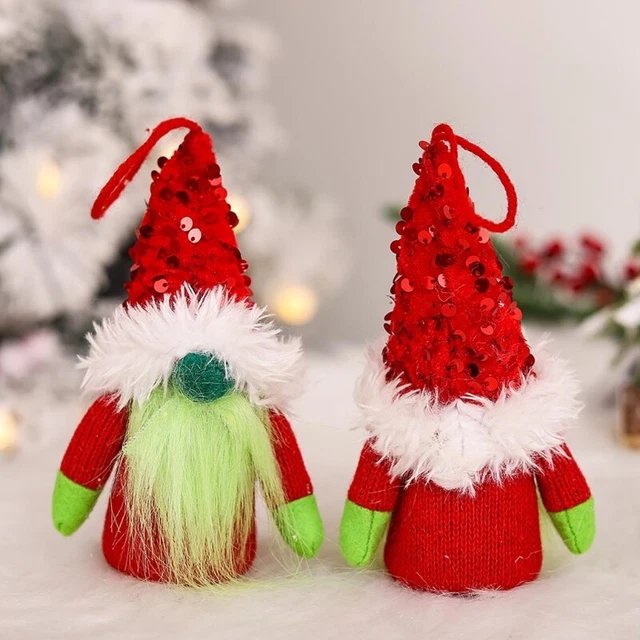 Christmas Gnome Pendant 4pcs Led Gnomes Dolls for Tree Home Ornament