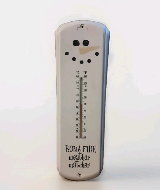 Termometro da parete in legno: Fahrenheit e Celsius, per arredamento interno ed esterno, stile vintage - Italia