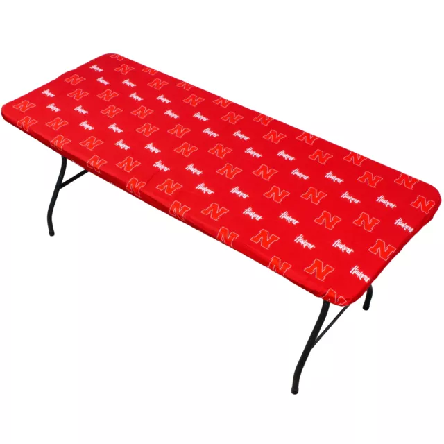 Nebraska Cornhuskers Tailgate Fitted Tablecloth, 33" x 33", Card Table 96" x 30"