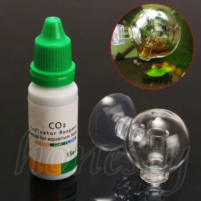 Aquarium Carbon Dioxide CO2 Checker Tester Monitor PH Indicator Glass Drop Ball