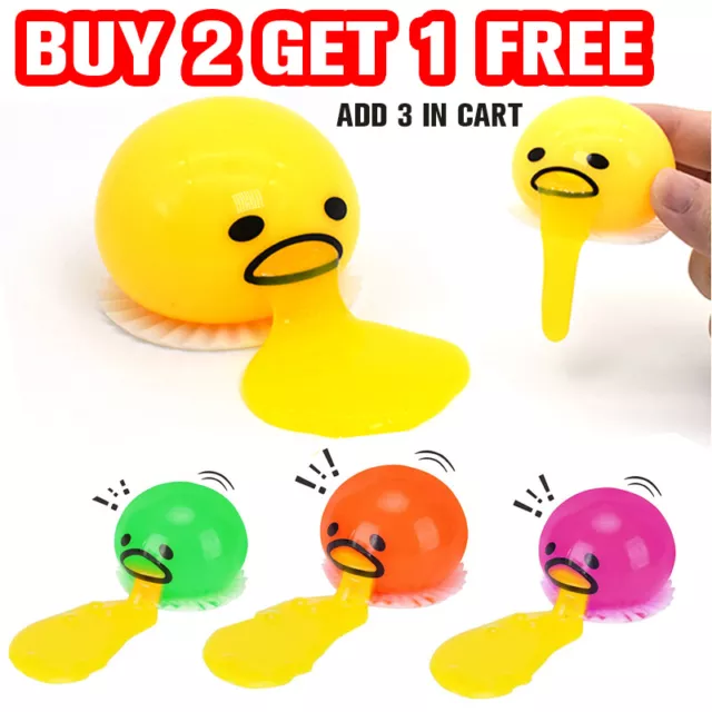 Yellow Round Vomit Sucking Lazy Egg Yolk Vomit Egg Yolk Stress Relief Toys AU