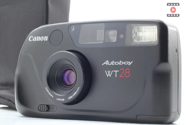 ［Near MINT /Case］ Canon Autoboy WT28 Black 35mm Compact Film Camera from JAPAN