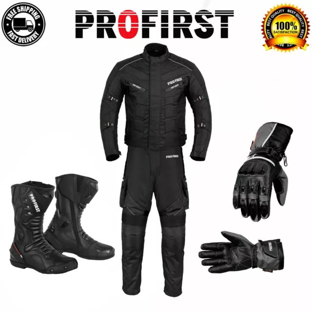 Motorcycle Racing Waterproof Suit Armoured Suits Motorbike Leather Boots Gloves