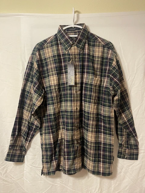 New BD Baggies Mens Button Down MEDIUM Shirt Multicolor Plaid Pocket Cotton