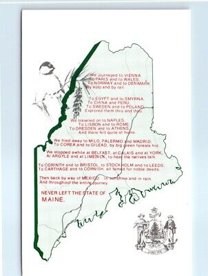 Postcard - "Pine Tree State" - Maine