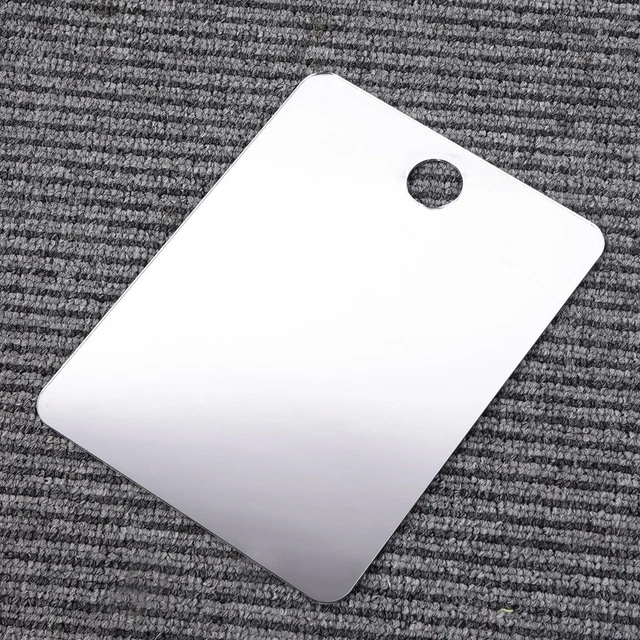 Hogar Espejo Cuadrado Ducha Plateado Frontal Transparente 173x132mm Pantalla 1 pieza