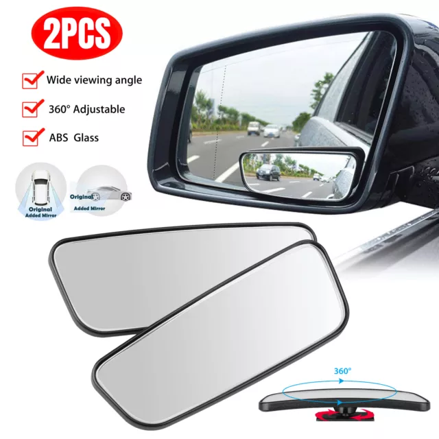 2x Adjustable Blind Spot Rear View Side Mirror 360° Wide Angle for Car Truck SUV