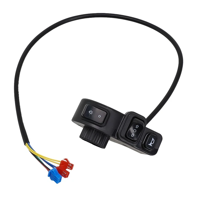 Pwshymi Interrupteur De Klaxon Pour Vélo Électrique – Guidon 22,5 Mm – Bouton étanche – Câble 1,5 M