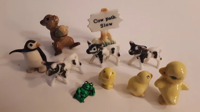 Lot of 10 Porcelain/Ceramic/Bone China Vintage Miniatures Tiny Animals