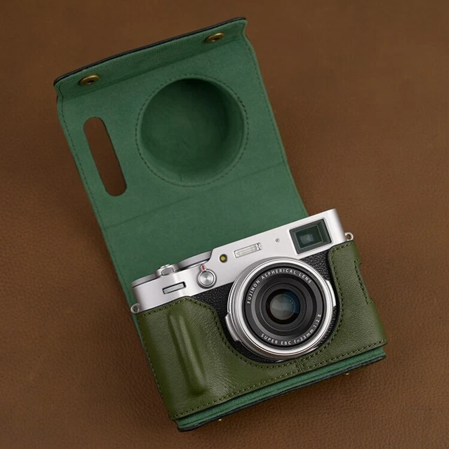 For Fujifilm X100V Handmade Genuine Leather Full Protection Camera Case Cover 2