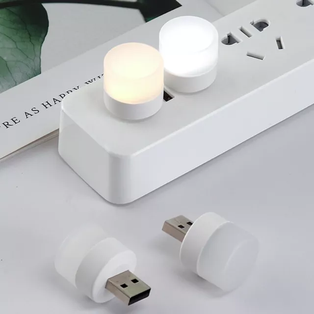 3/10Pcs Mini USB Night Light Warm White Eye Protection Book Reading USB Light Sp