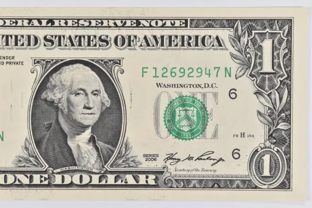 CRISP - 2006 $1 Federal Reserve Note FRN Crisp Vintage *742