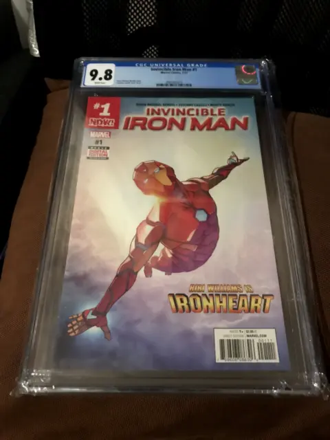 Marvel Comics Invincible Iron Man #1 CGC 9.8 Riri Williams / Ironheart Newsstand