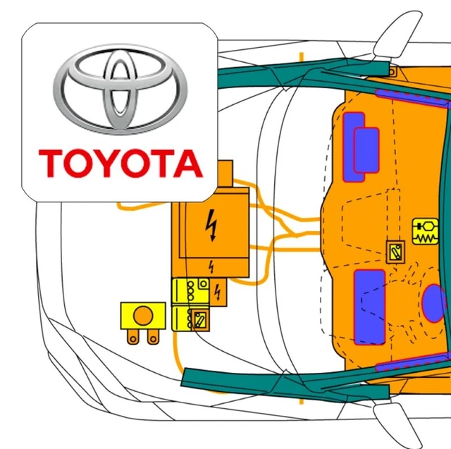 DIGITALE RETTUNGSKARTE PER QR-Code, kompatibel mit Toyota bZ4X (ab 03/ ...
