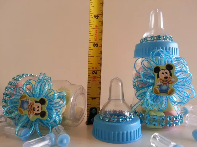 Mickey Mouse | 12 biberons remplissables prix pour douche bébé ~ décorations garçons 2