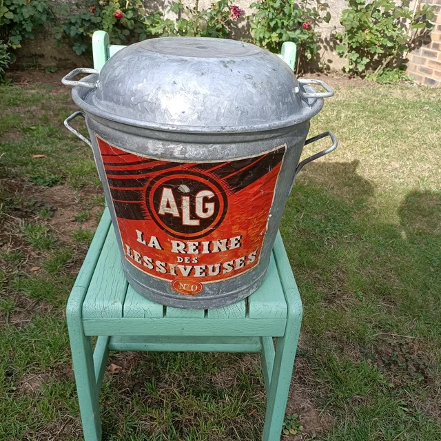 Lessiveuse Lp008 ANCIENNE BASSINE /LESSIVEUSE En Zinc Marque A L G 32 X 30 EUR 38,00 ...