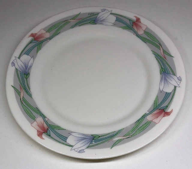 Lot De 6 Petites Assiettes Plates Arcopal France - Décor Floral, D 19,5 Cm