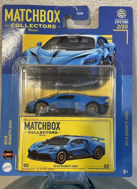 2024 MATCHBOX COLLECTORS Premium 2018 Bugatti Divo Blue 2/20 New $28.99