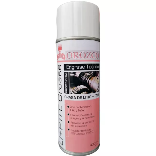 Grasa Liquida Blanca de Litio + PTFE Teflon Spray 400ml.