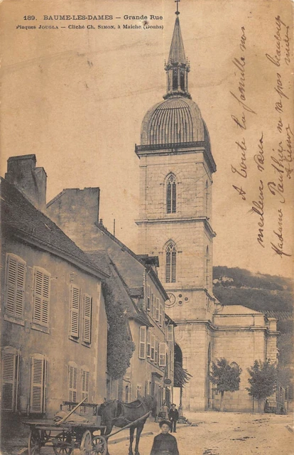 Cpa 25 Baume Les Dames Grande Rue