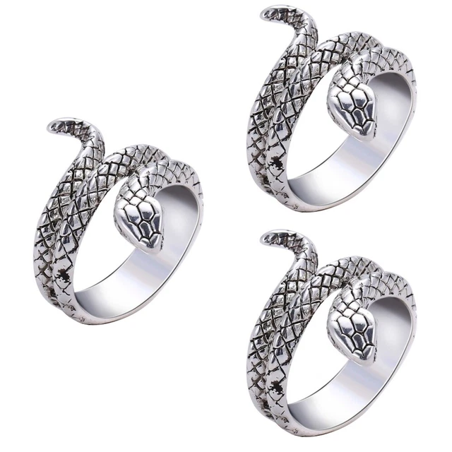 Punk Ringe Set 66 Teile Vintage - Silberfarben Schlangen & Boho Design, Stapelbar Für Männer & Frauen Knuckle Ringe Unisex