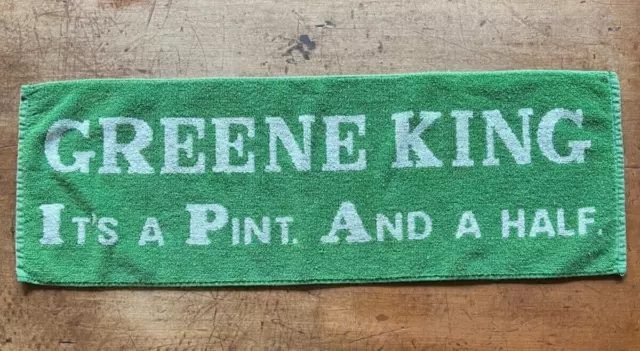 Greene King It's A Pint. And A Half - English Pub / Bar Towel EUC