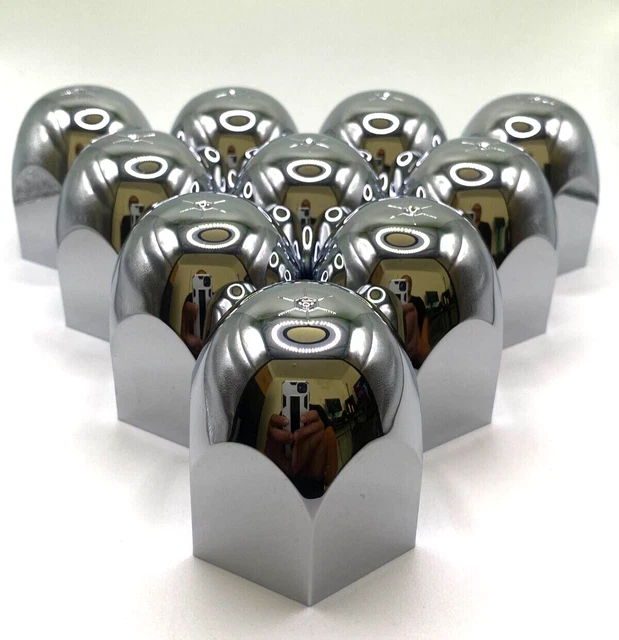 Alcoa 1-1/2" Push-on Chrome Plastic Lug Nut Covers, Budd/Stud-pilot  (pk of 10)