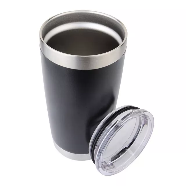 Stainless Steel Double Wall Vacuum Tumbler - Matte Black - 20oz