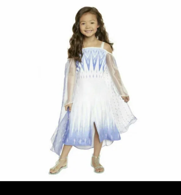 NWT~ Sizes 4-6X Disney Frozen 2 Elsa Dress Up, the Snow Queen Elsa Costume White
