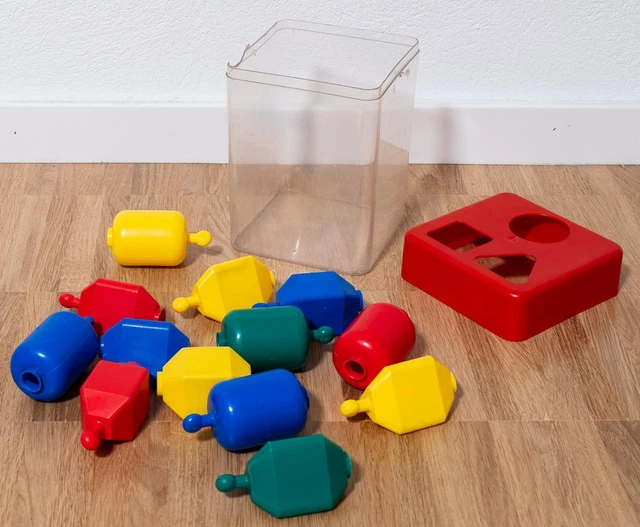 Sortiereimer Motorik Box Kette Steckklötze Perle für Kinder Babys