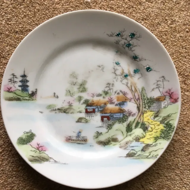 Antique Japanese Porcelain Plate 6.5" Noritake Hand Painted Komaru Marked