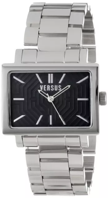 Versus by Versace Women's 3C62800000 Dazzle Rectangle Black Dial Watch