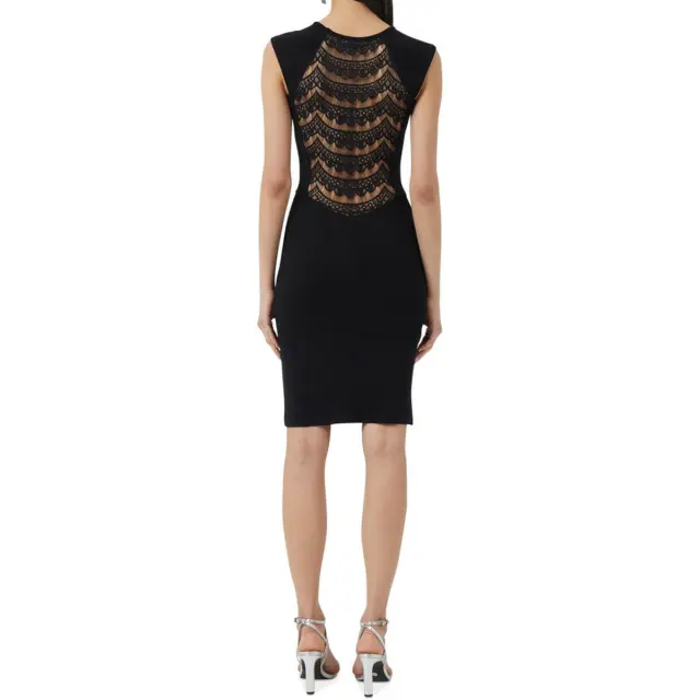 French Connection Womens Viven Lace Back Above Knee Sheath Dress BHFO 5685 2