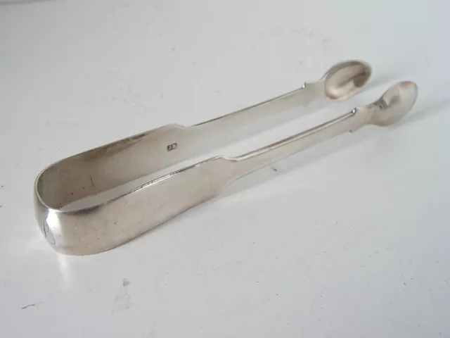 ANTIQUE WILLIAM IV 19th CENTURY SOLID SILVER PAIR OF SUGAR TONGS James Beebe