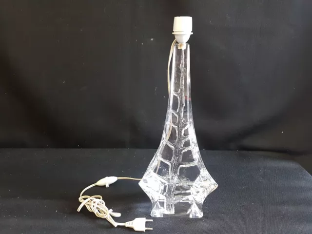 Pied De Lampe En Cristal Daum Nancy Modèle Sapin H 42cm