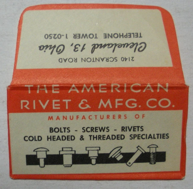 Vintage Razor Blade THE AMERICAN RIVET CO Advertising One Wrapped Blade   RARE