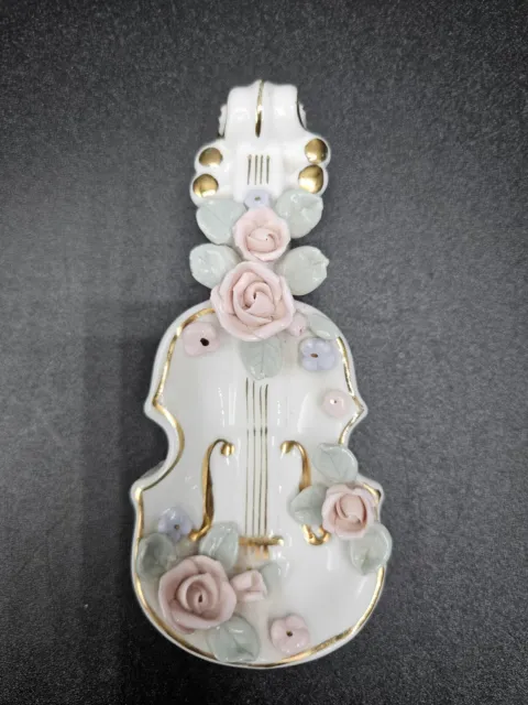 Vintage Lefton Hand Painted Porcelain Violin/Cello