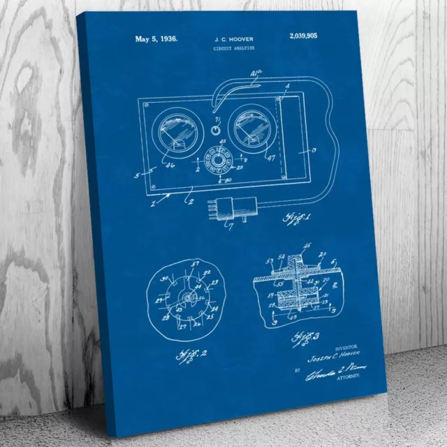 Circuit Analyzer Patent Canvas Print Contractor Gift Construction Worker