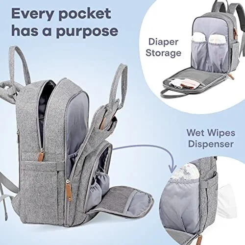 RUVALINO Diaper Bag Backpack Multifunction Travel Back Pack Maternity Baby Ch... 3