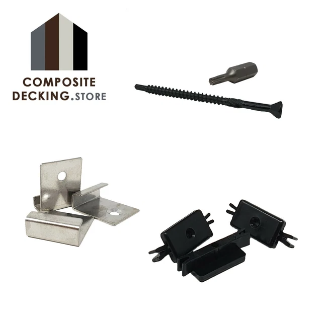 COMPOSITE DECKING Hidden Plastic T Fixings Fasteners Starter Clips