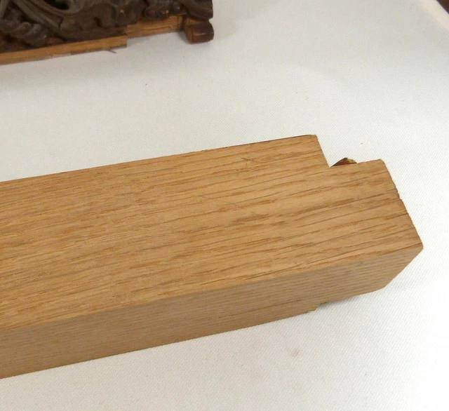 2 Antique Hand-Carved Oak Architectural Salvage Trim Pieces Grape Vine 24 x 2.5" 9