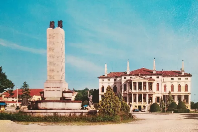 Cartolina - Noventa Vicentina ( Vicenza ) - Monumento ai Caduti - 1965 ca.