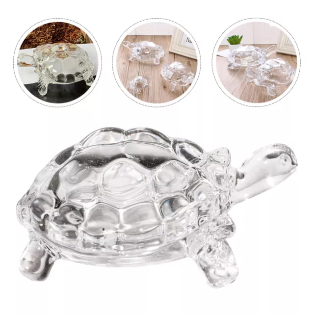 1Pc tortoise statute Glass Crystal Turtle Ornament Fortune Adornment Crystal