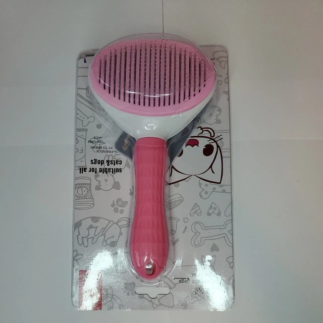 Dog Cat Pet Clean Grooming Self Cleaning Slicker Brush Massage Hair Remover Comb 2