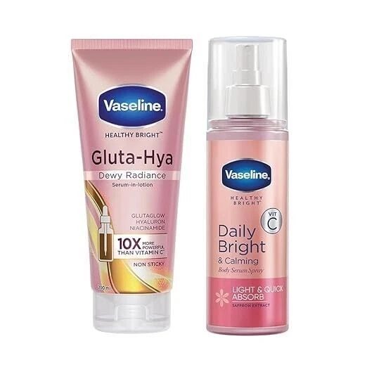 Lot De 2 Déodorants Roll-on Vaseline Glutaglow - 45ml Chacun, Effet Lumineux Et Sec, Neufs