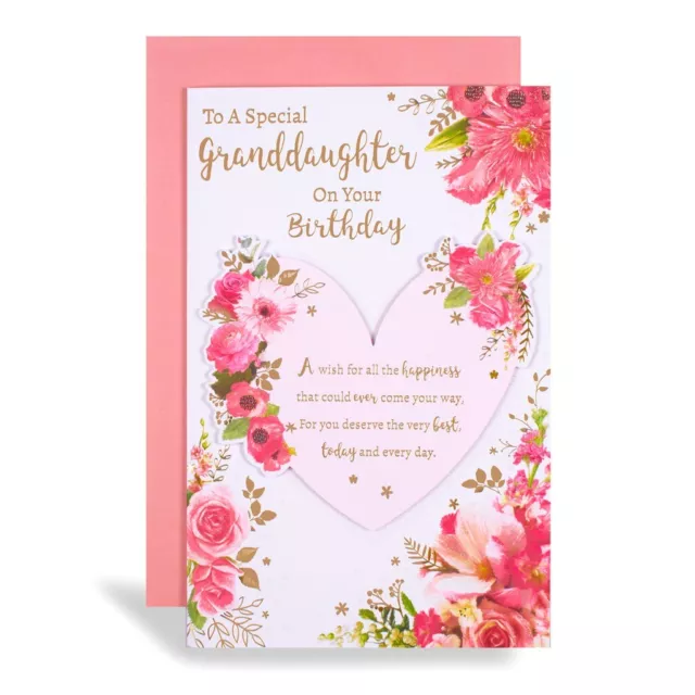 SPECIAL GRANDDAUGHTER BIRTHDAY CARD, EXTRA LARGE , 8 Pages of Sentimental Verse