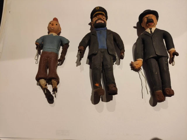 Hergé - 6 marionnettes Théâtre Tintin - Série complète