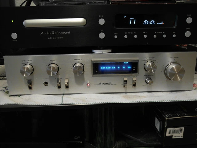 Ampli Stéréo Vintage Pioneer SA-610 - Mise à Jour LED Bleue - Occasion