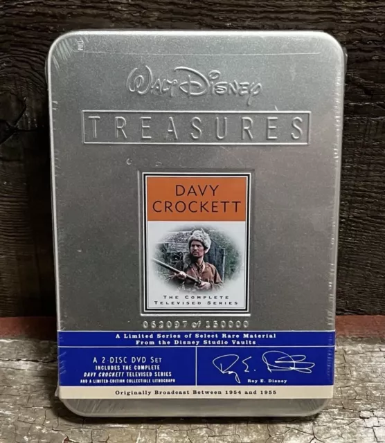 DAVY CROCKETT Walt Disney Treasures UNOPENED/Sealed Collectors Tin DVD TV Series