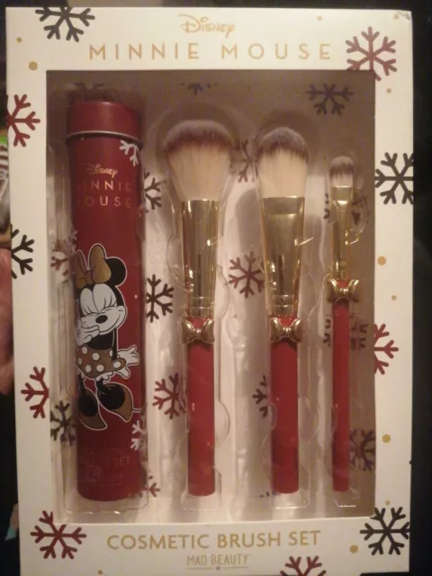 Minnie Mouse Official Licensed Makeup Brush 4pc Set By MAD beauty Christmas gift